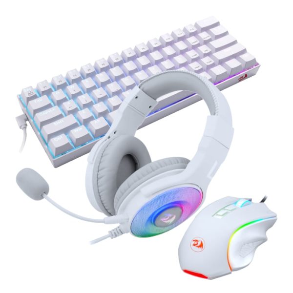 Redragon RD-S129W 3IN1 MS|HS|KB WIRED COMBO - WHITE - Image 3
