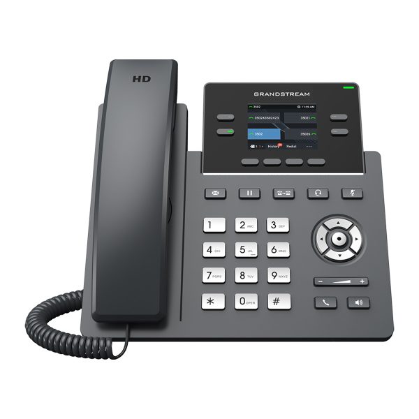 Grandstream 2-Line Carrier Desk Phone 2x Gigabit Ethernet ports, Supports POE