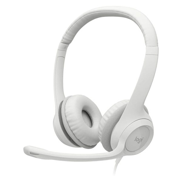 Logitech H390 USB Type-A Off-White Wired Calling Headset
