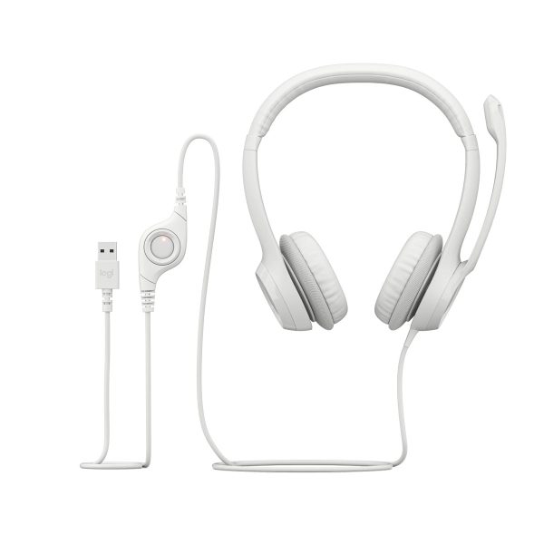 Logitech H390 USB Type-A Off-White Wired Calling Headset - Image 2