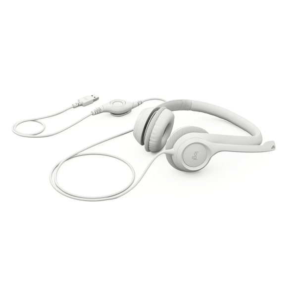 Logitech H390 USB Type-A Off-White Wired Calling Headset - Image 3