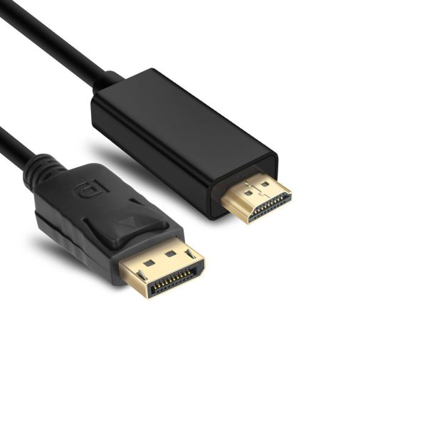 LinkQnet 1.8m 4K DisplayPort 1.2 Male to HDMI Male Cable - Image 2
