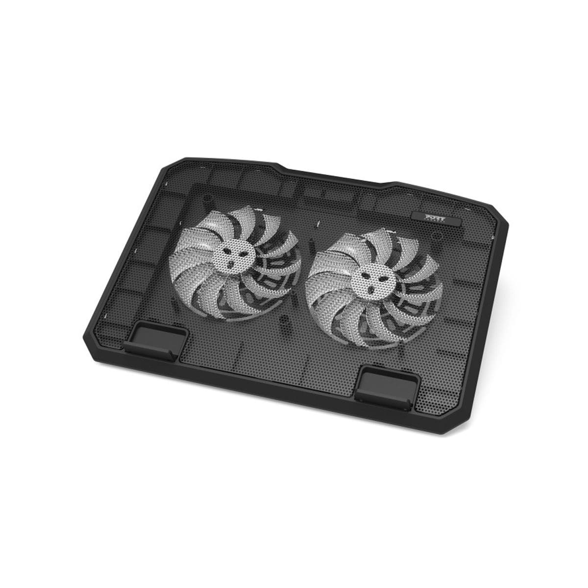 Port Designs Ergonomic 15.6” -17” Notebook Cooling Stand X2 Fans ...