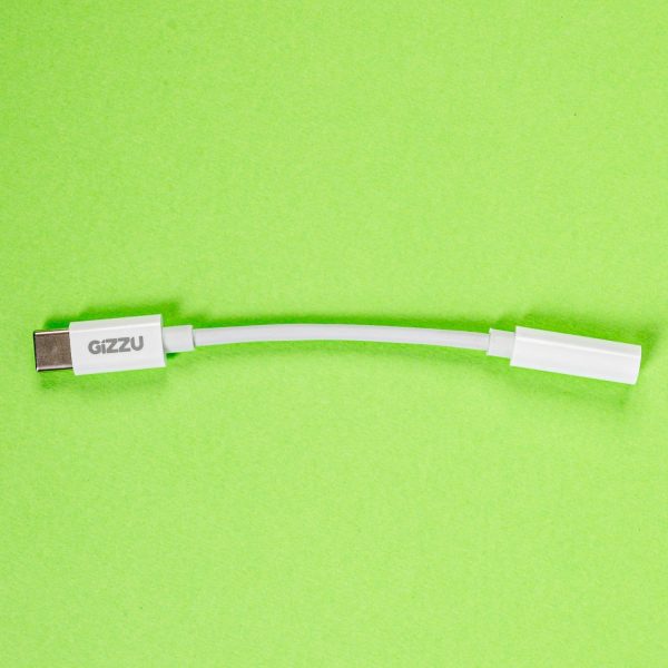 Gizzu USB Type-C to 3.5mm AUX Audio Adapter - White - Image 5