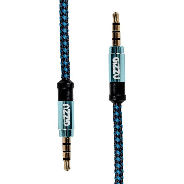 Gizzu 3.5mm AUX Cable 1.5m - Black/Blue - Image 2
