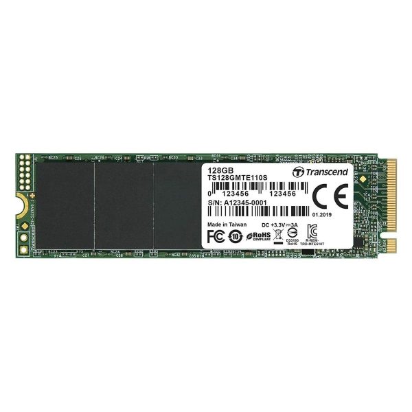 128GB Transcend MTE110S PCI-E M.2 2280 NVMe Solid State Drive
