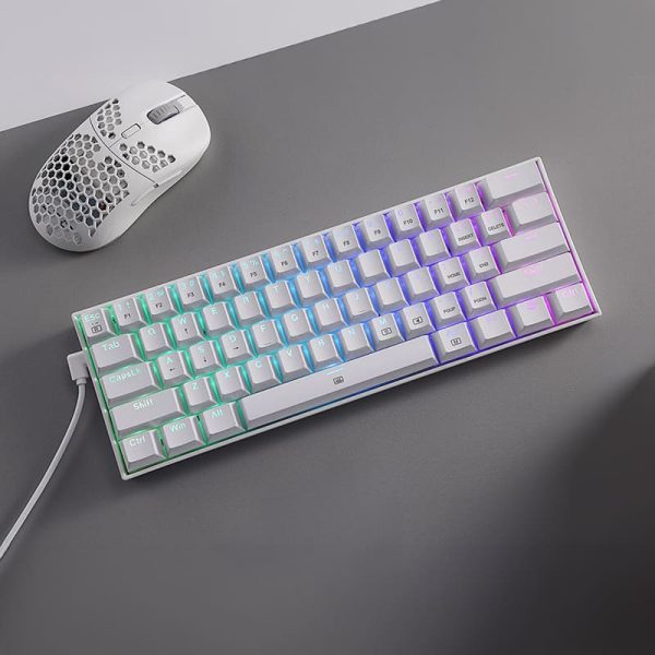 Redragon K630 DRAGONBORN Wired Mechanical Keyboard RGB 67Key Design - White - Image 6