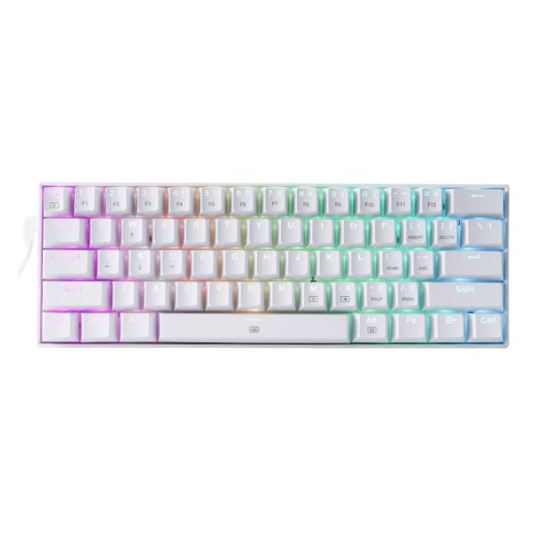 Redragon K630 DRAGONBORN Wired Mechanical Keyboard RGB 67Key Design - White