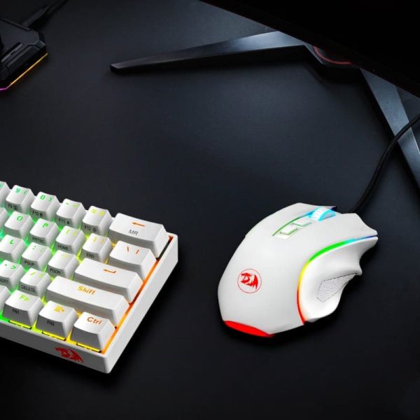 Redragon M607 Griffin 7200DPI Gaming Mouse - White - Image 4