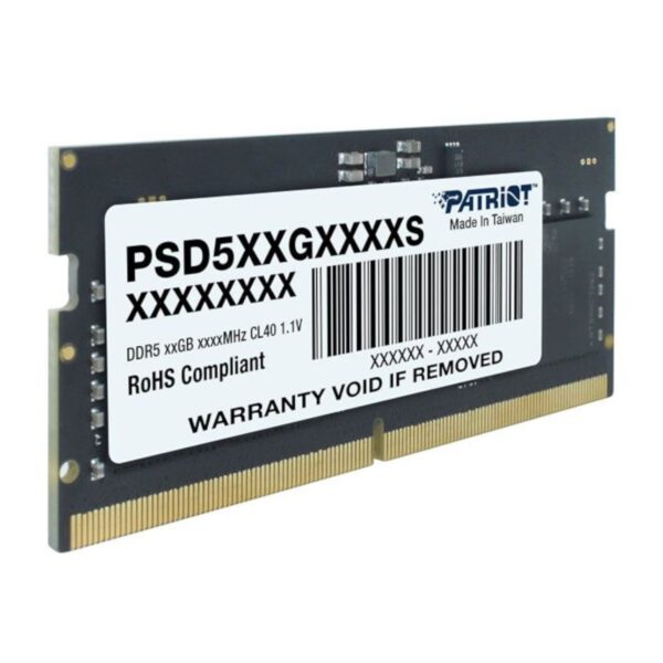 16GB Patriot Signature Line DDR5 4800MHz Single Rank SODIMM Notebook Memory - Image 4