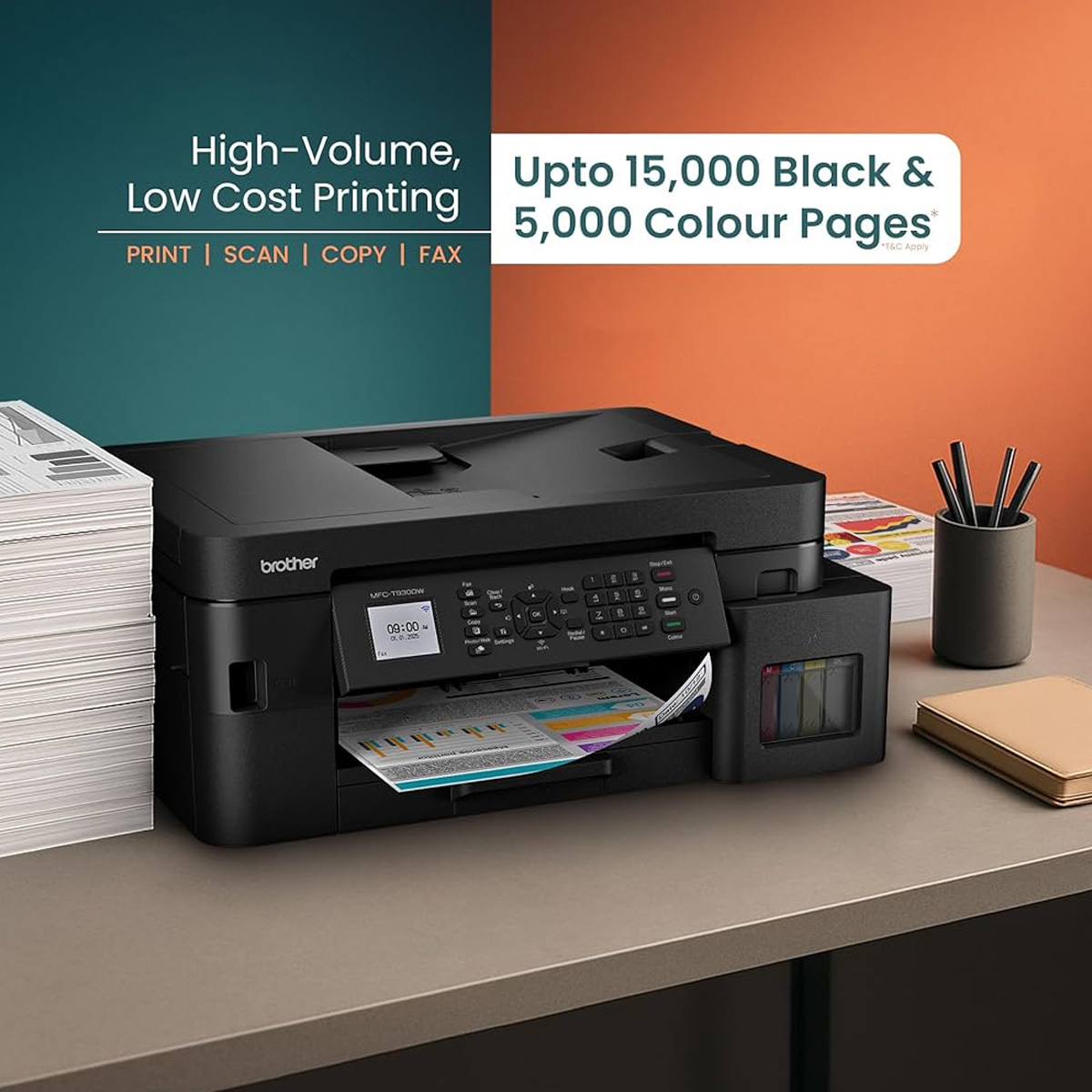 Brother MFC-T930DW Colour InkTank All-In-One Printer - with 3 Year/50 000 Page Carry-in Warranty (USB cable not included) - Image 5