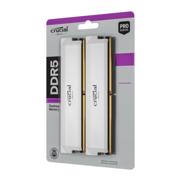 32GB Crucial Pro DDR5 6000MHz Overclocking Memory Kit – White - Image 5