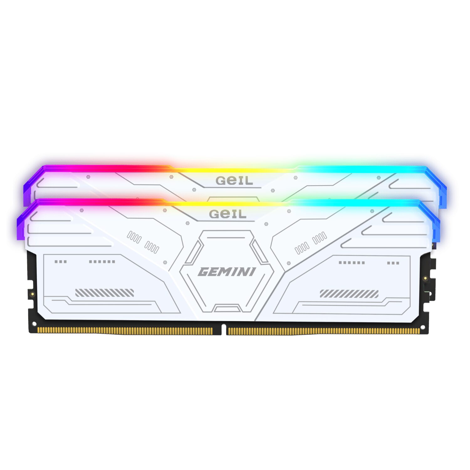 32GB GeiL Gemini RGB KIT(2X16GB) 6000MHz DDR5 Desktop Gaming Memory - White - Image 2