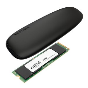 2TB Asus Cobble M.2 SSD Type-C Enclosure and Crucial E100 NVMe Bundle - Black