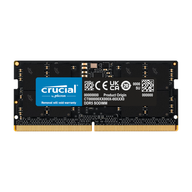 16GB Crucial 5600MHz DDR5 SODIMM Notebook Memory