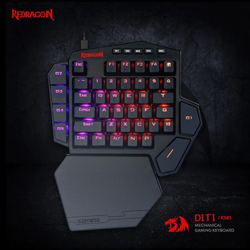REDRAGON Diti Elite Pro One-Handed RGB Wireless Mechanical Gaming Keyboard - Image 3